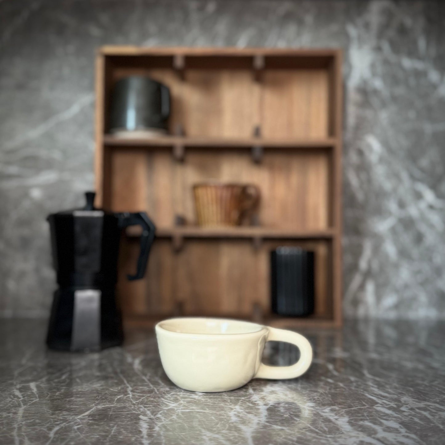 Mug Shelf + 4 Signature Ceramic Mugs - Nordico