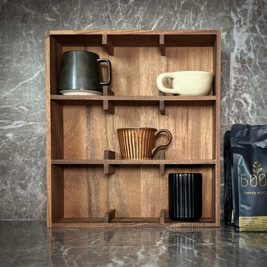 Mug Shelf + 4 Signature Ceramic Mugs