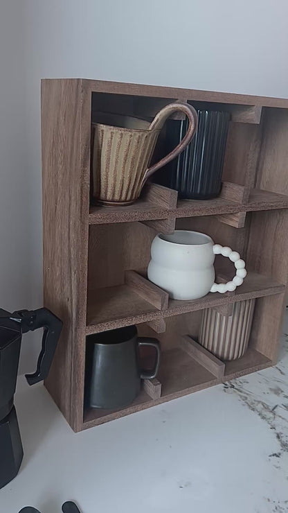 Mug Shelf + 4 Signature Ceramic Mugs